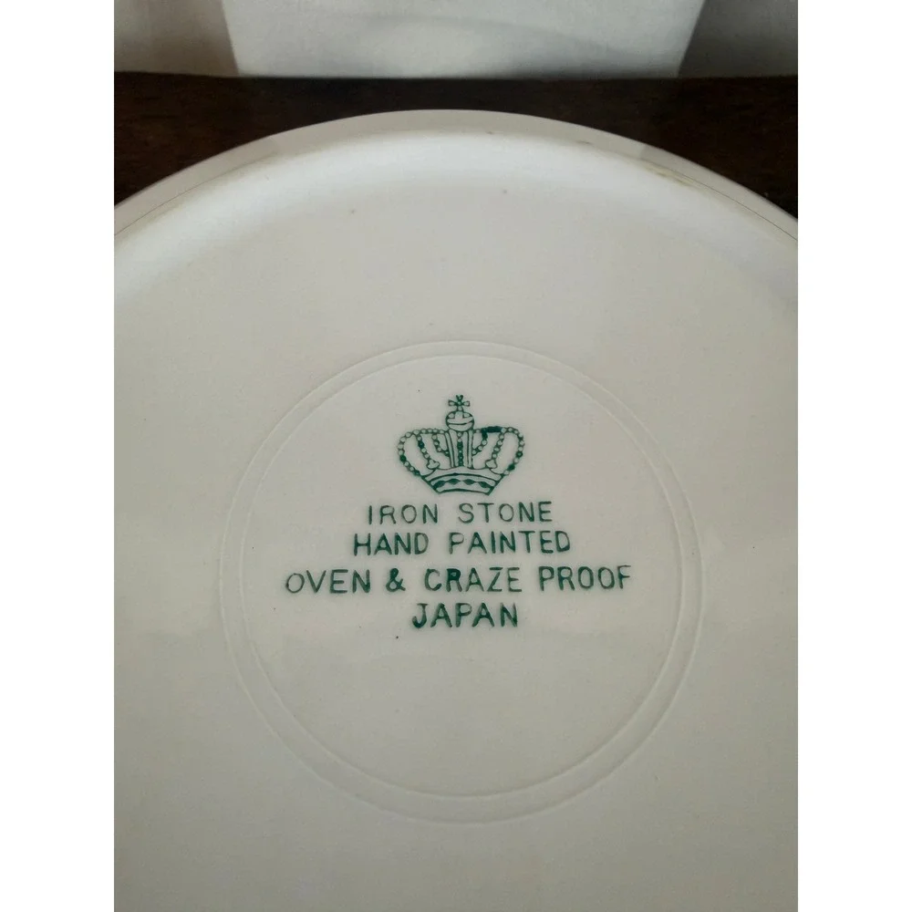 VTG Ironstone Hand Painted Vegetables Large 10